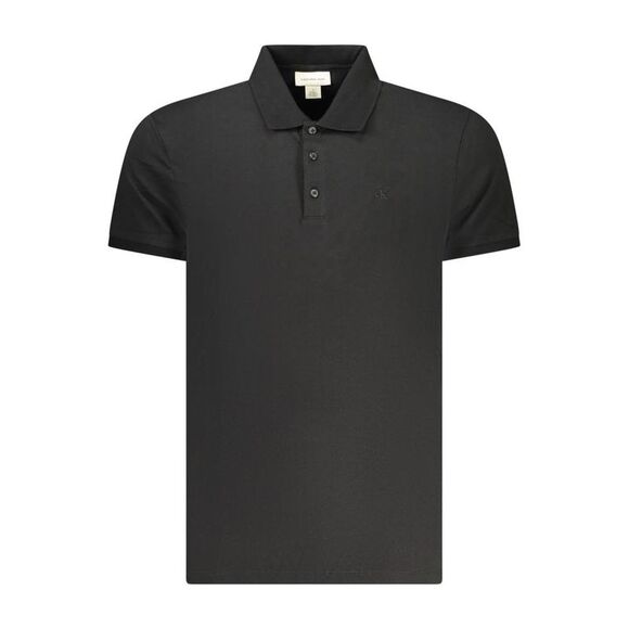 Calvin Klein Black Cotton Men Polo Men's Shirt